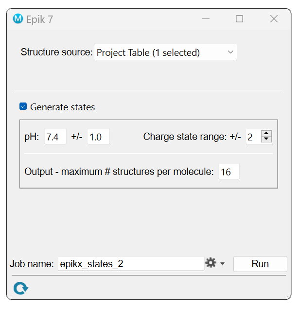 epik7 panel default, generate states unchecked 