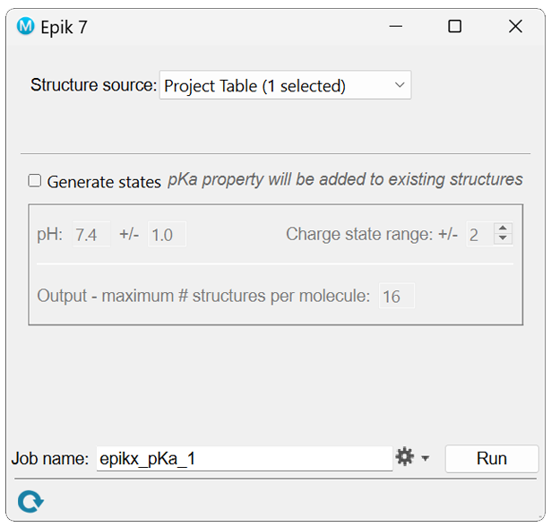 epik7 panel default, generate states unchecked 